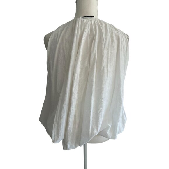 JW ANDERSON White Gathered Blouse Top Size US 2 - Picture 7 of 7